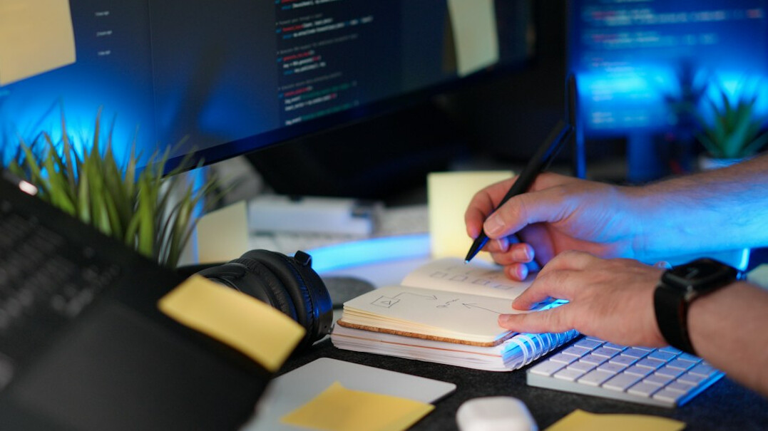coding project on desk